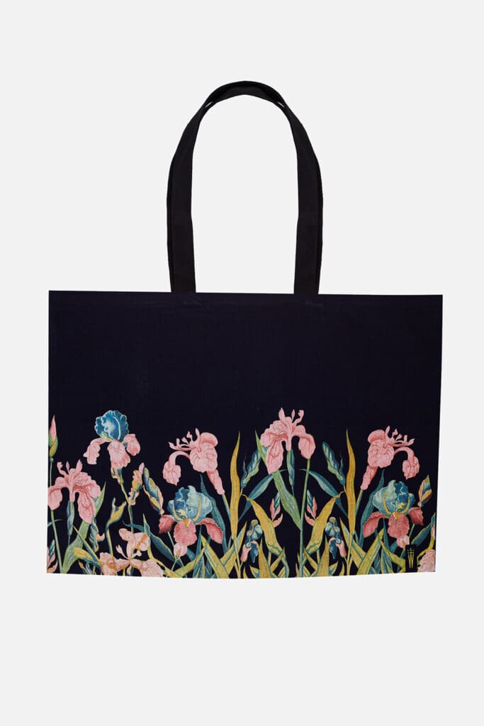 Torba na ramię drelichowa reklamowa z przykładowym nadrukiem